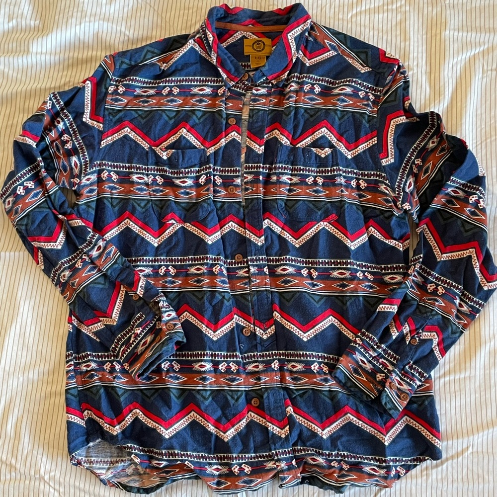 Mens Patterned Button Up